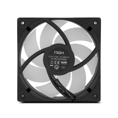 NOX NXHUMMERH500 sistema de refrigeración para ordenador Procesador Refrigerador de aire 12 cm Negro