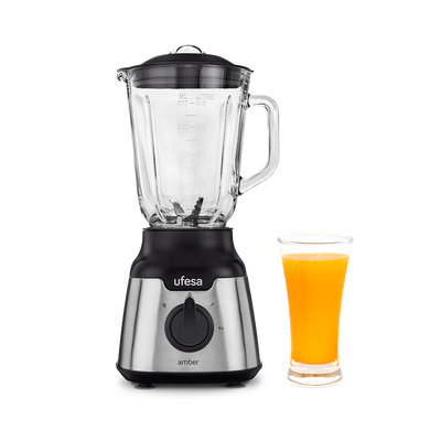 Ufesa BS4000 Amber 0,8 L Batidora de vaso 900 W Negro, Acero inoxidable