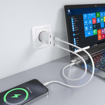 AISENS ASCH-30W2P048-W cargador de dispositivo móvil Cámara digital, MP3, MP4, Teléfono móvil, Navegante, Portátil, Consola de 