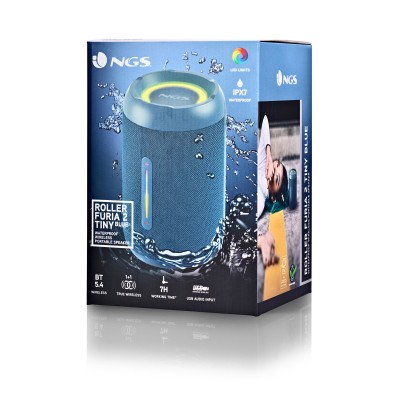 NGS ROLLER FURIA 2 TINY Altavoz portátil estéreo Azul 10 W