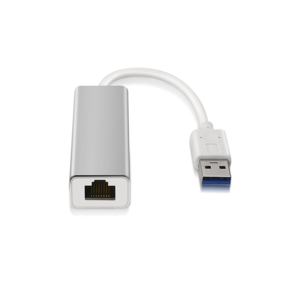 AISENS A106-0049 cambiador de género para cable RJ-45 USB 2.0 Type-A Plata, Blanco