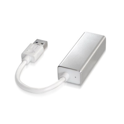 AISENS A106-0049 cambiador de género para cable RJ-45 USB 2.0 Type-A Plata, Blanco