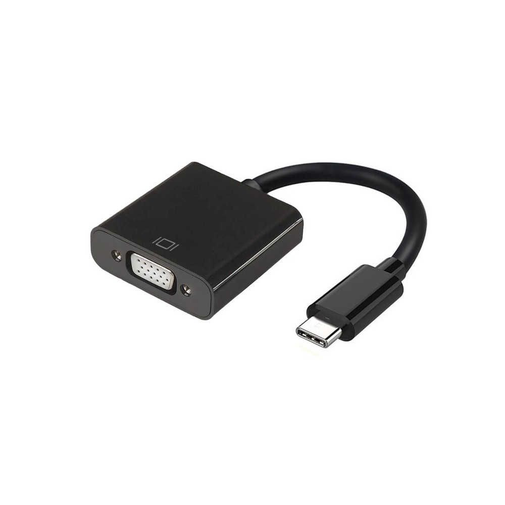 AISENS Conversor USB-C a VGA, USB-CM - HDB15H, Negro, 15cm