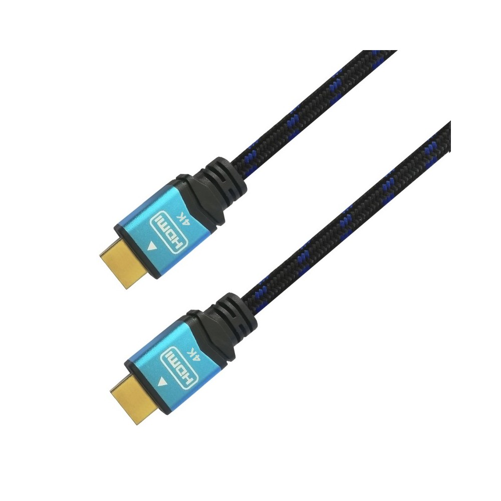 AISENS Сable, HDMI, 2.0, Premium alta velocidad  HEC, 4k@60 Hz, 18 Gbps, AM-AM, NegroAzul, 2.0 m