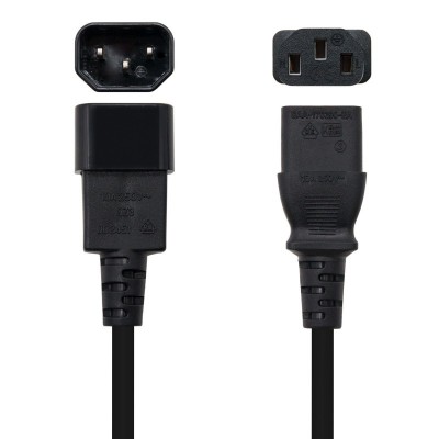 Nanocable Cable alimentación CPU, C13H-C14M, negro, 3.0m
