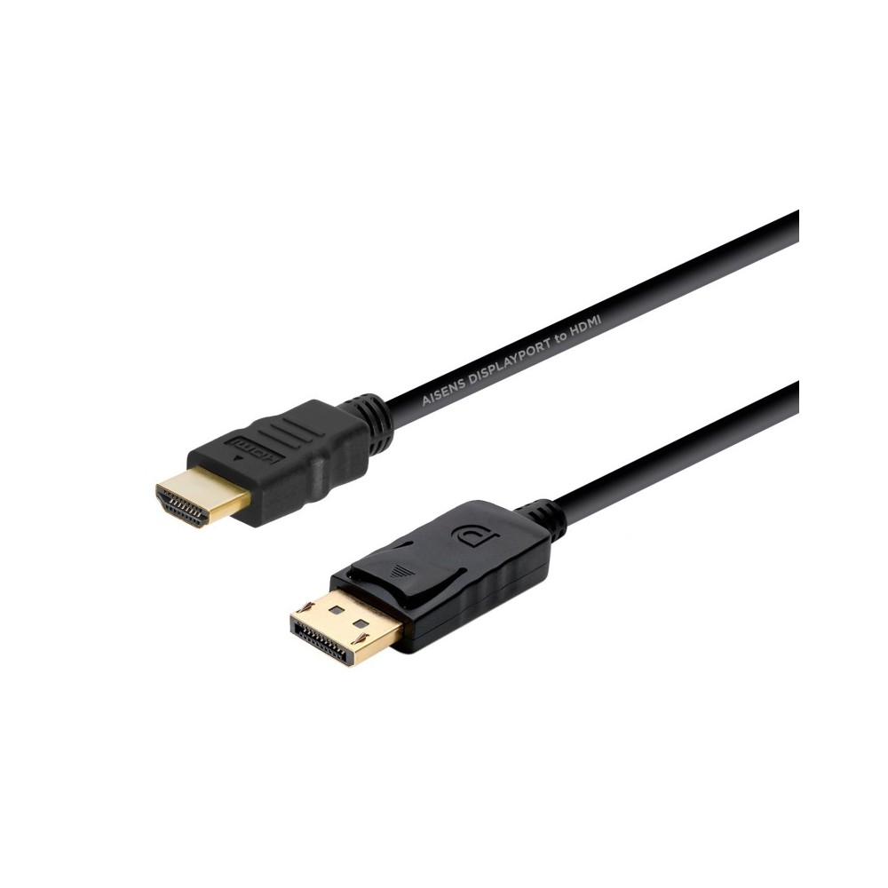 AISENS CABLE CONVERSOR DISPLAYPORT A HDMI, DPM-HDMIM, NEGRO, 2.0M
