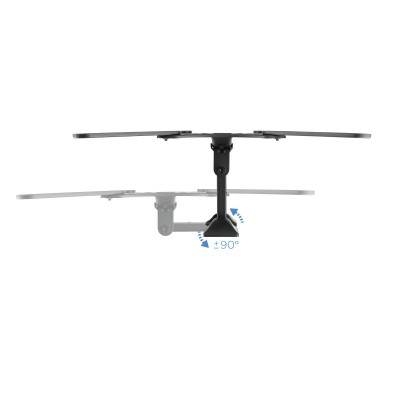 TooQ Soporte Giratorio e Inclinable para Monitor  TV LCD, Plasma de 23”- 55”, con Dos Pivotes, Negro