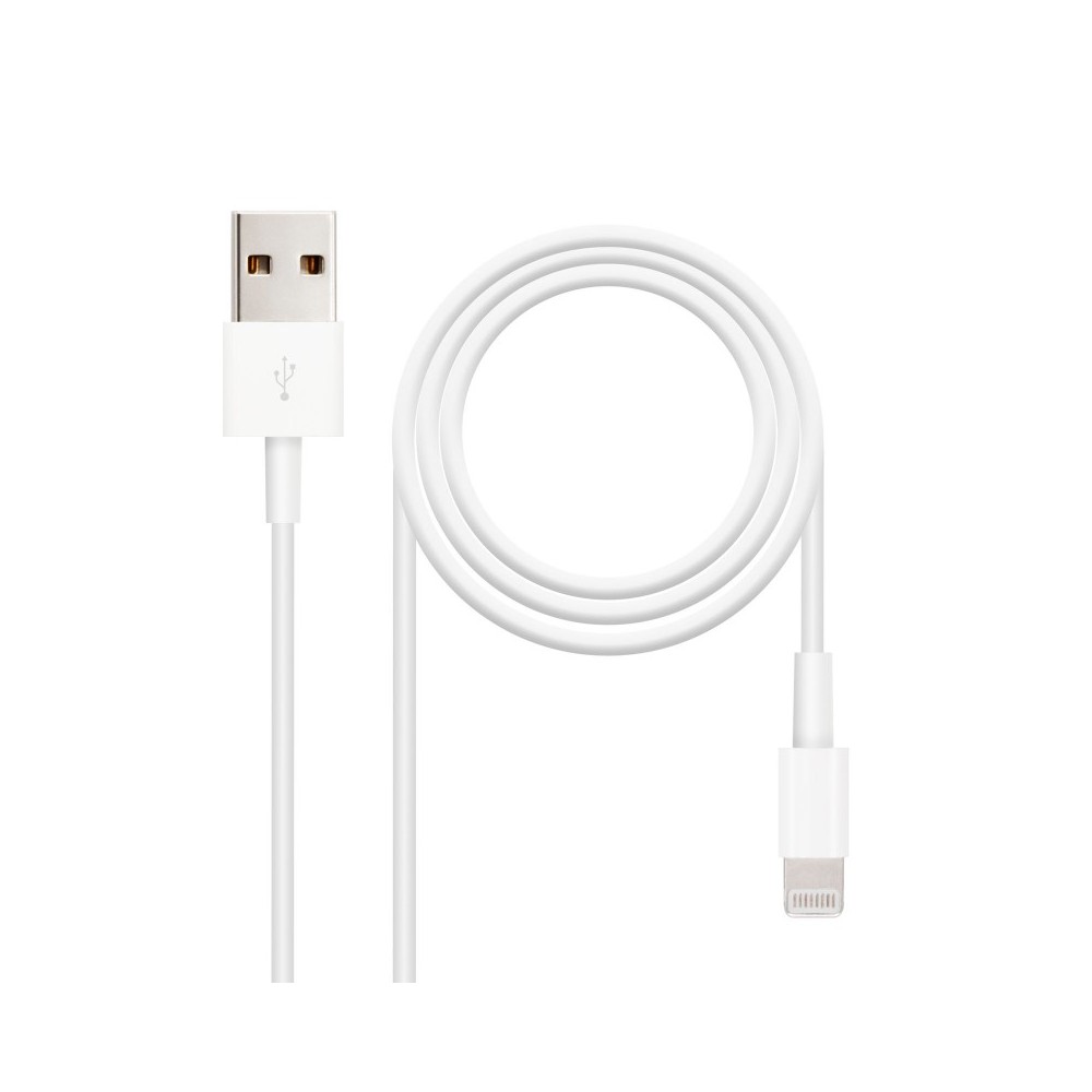 Nanocable CABLE LIGHTNING IPHONE A USB 2.0, IPHONE LIGHTNING-USB AM, 2.0 M