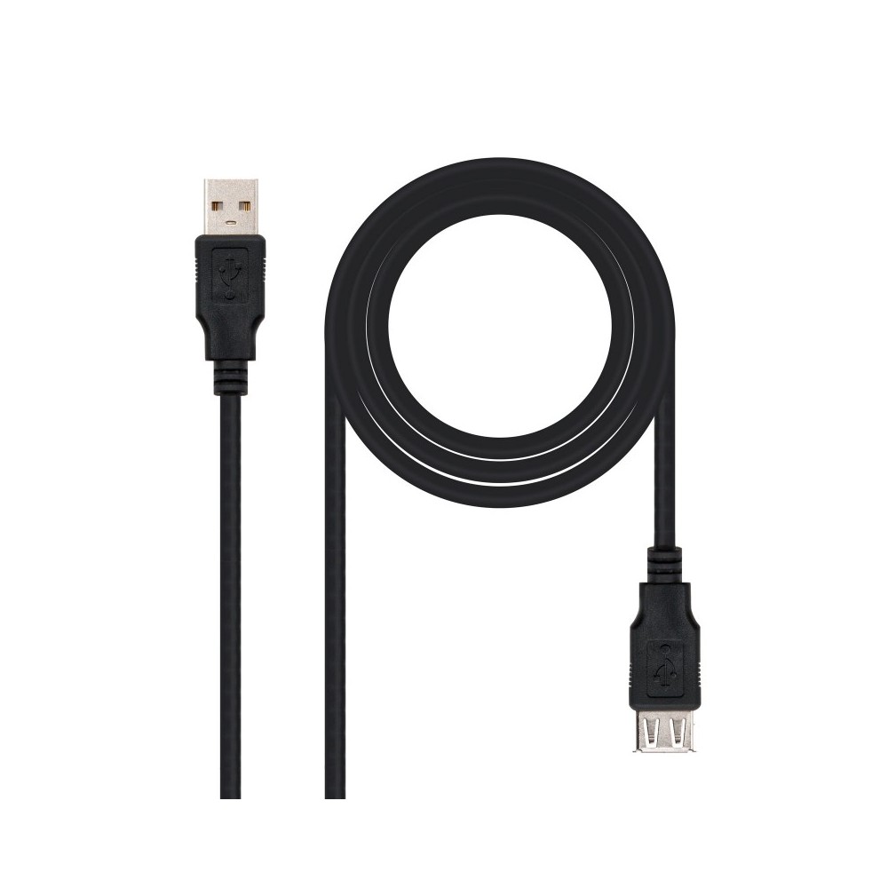 Nanocable CABLE USB 2.0, TIPO AM-AH, NEGRO, 3.0 M