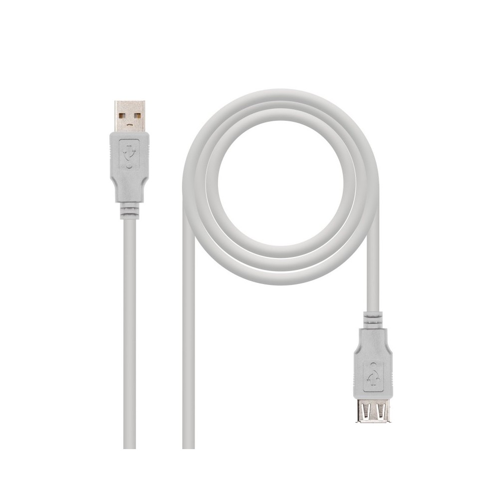 Nanocable CABLE USB 2.0, TIPO AM-AH, BEIGE, 3.0 M