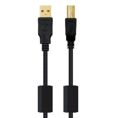 Nanocable 10.01.1202 cable USB 2 m USB 2.0 USB A USB B Negro