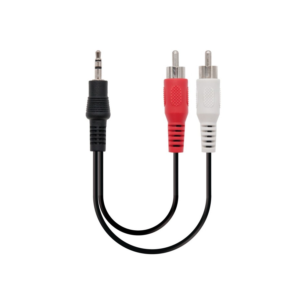 Nanocable 10.24.0305 cable de audio 5 m 3,5mm 2 x RCA Negro