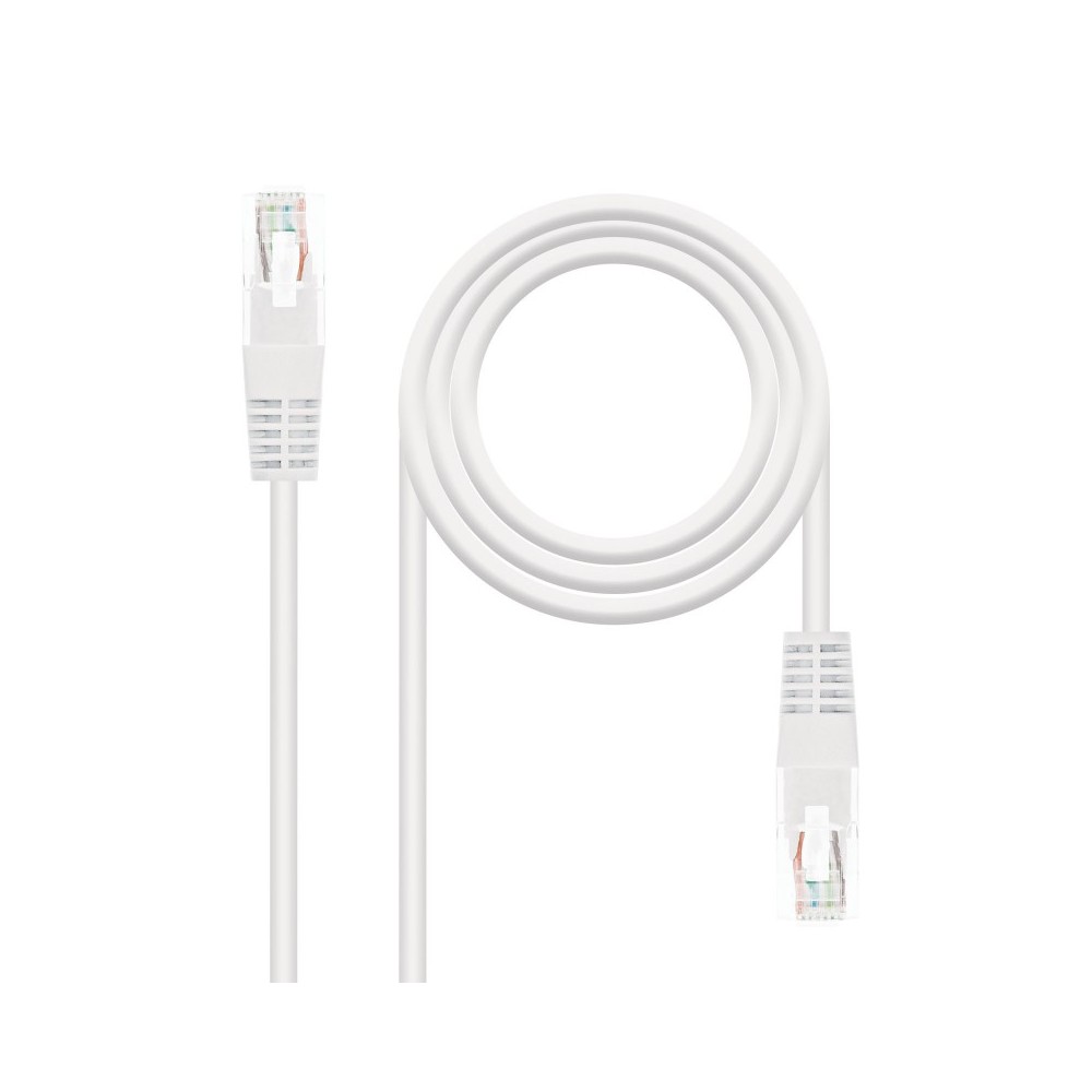 Nanocable CABLE RED LATIGUILLO RJ45 CAT.5E UTP AWG24, BLANCO, 2.0 M