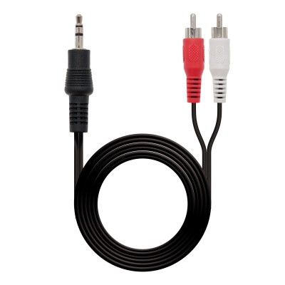 Nanocable 10.24.0305 cable de audio 5 m 3,5mm 2 x RCA Negro