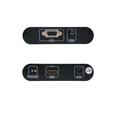 Nanocable Conversor SVGA+Audio a HDMI con Alimentación, SVGAH+Jack 3.5H-HDMI AH, Negro