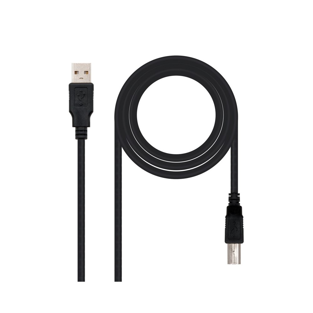 Nanocable CABLE USB 2.0 IMPRESORA, TIPO AM-BM, NEGRO, 1.8 M