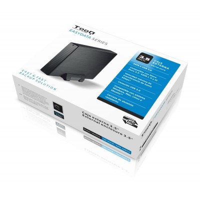 TooQ CAJA HDD 3,5" SATA A USB 2.03.0 NEGRA