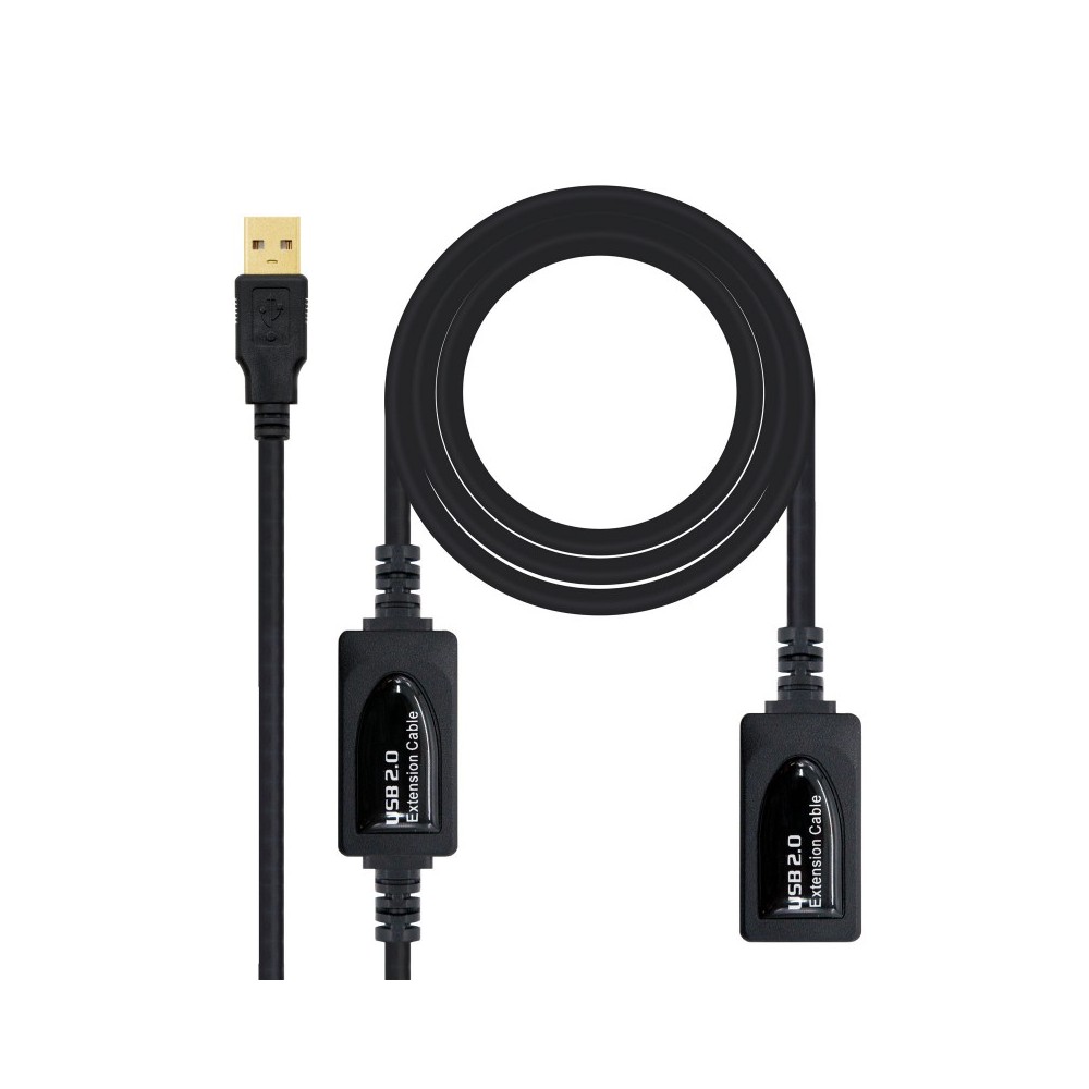Nanocable CABLE USB 2.0 PROLONGADOR CON AMPLIFICADOR, TIPO AM-AH, 10 M