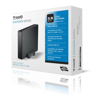 TooQ CAJA HDD 3,5" SATA A USB 2.03.0 NEGRA