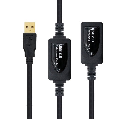 Nanocable CABLE USB 2.0 PROLONGADOR CON AMPLIFICADOR, TIPO AM-AH, 10 M