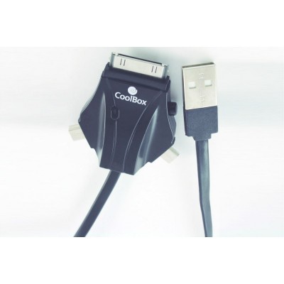 CoolBox ACD 301 cable USB 1 m microUSBminiUSBApple iPhone Negro