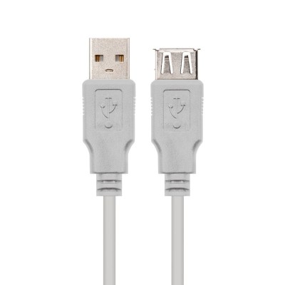 Nanocable CABLE USB 2.0, TIPO AM-AH, BEIGE, 1.8 M