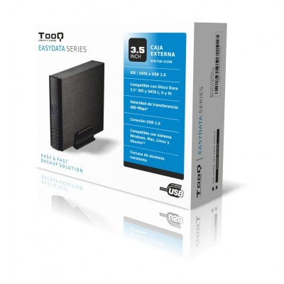 TooQ CAJA HDD 3,5" IDESATA A USB 2.0 NEGRA