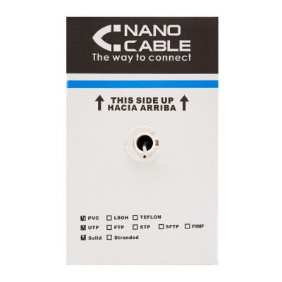 Nanocable 10.20.0504-EXT-BK cable de red Negro 305 m Cat6 UUTP (UTP)
