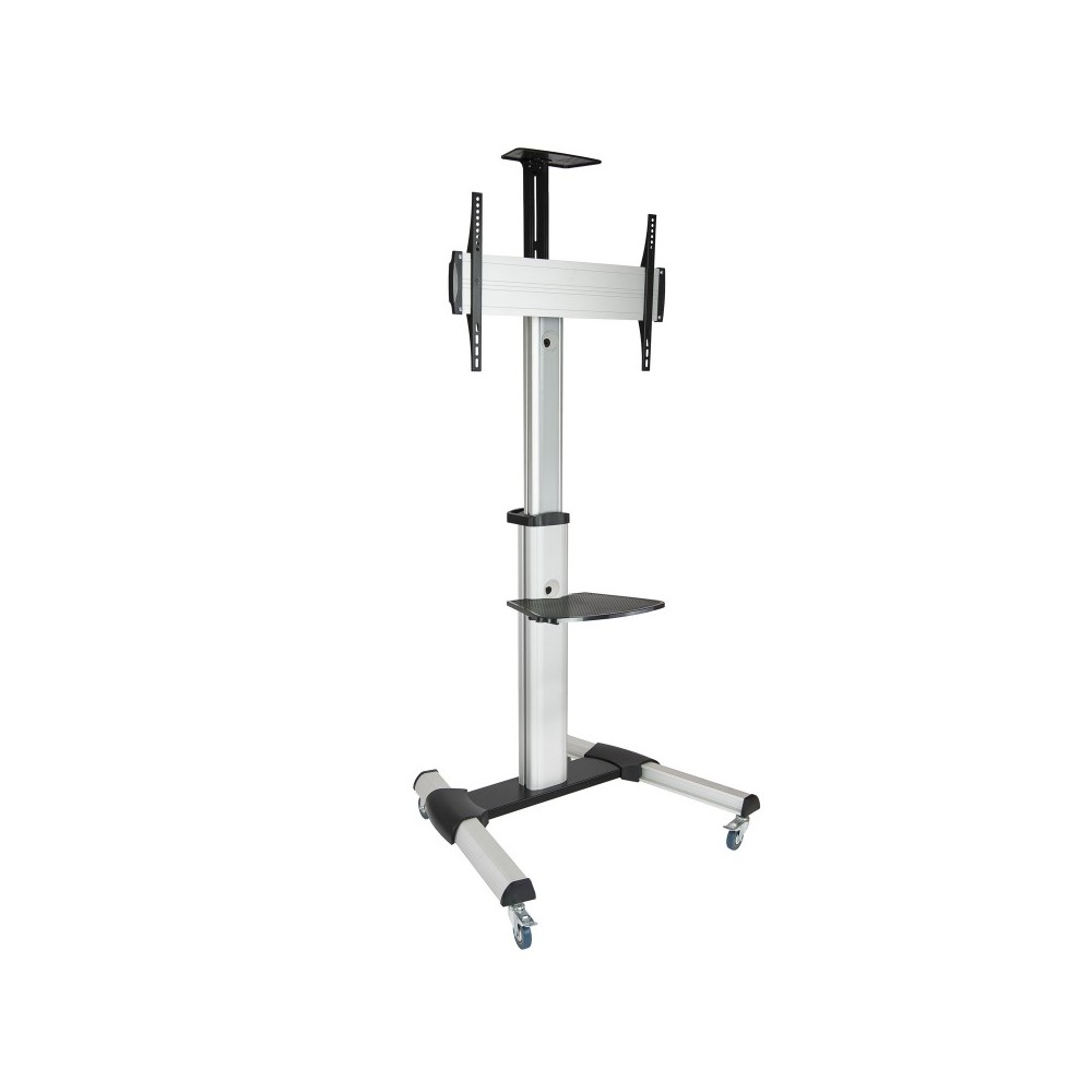 TooQ FS1870M-B soporte para pantalla de señalización 94 cm (37") Negro, Plata