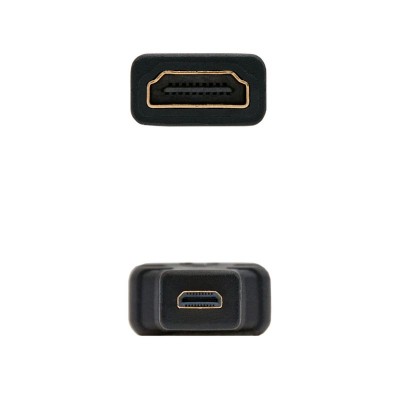 Nanocable 10.15.1206 cambiador de género para cable HDMI Micro HDMI Negro