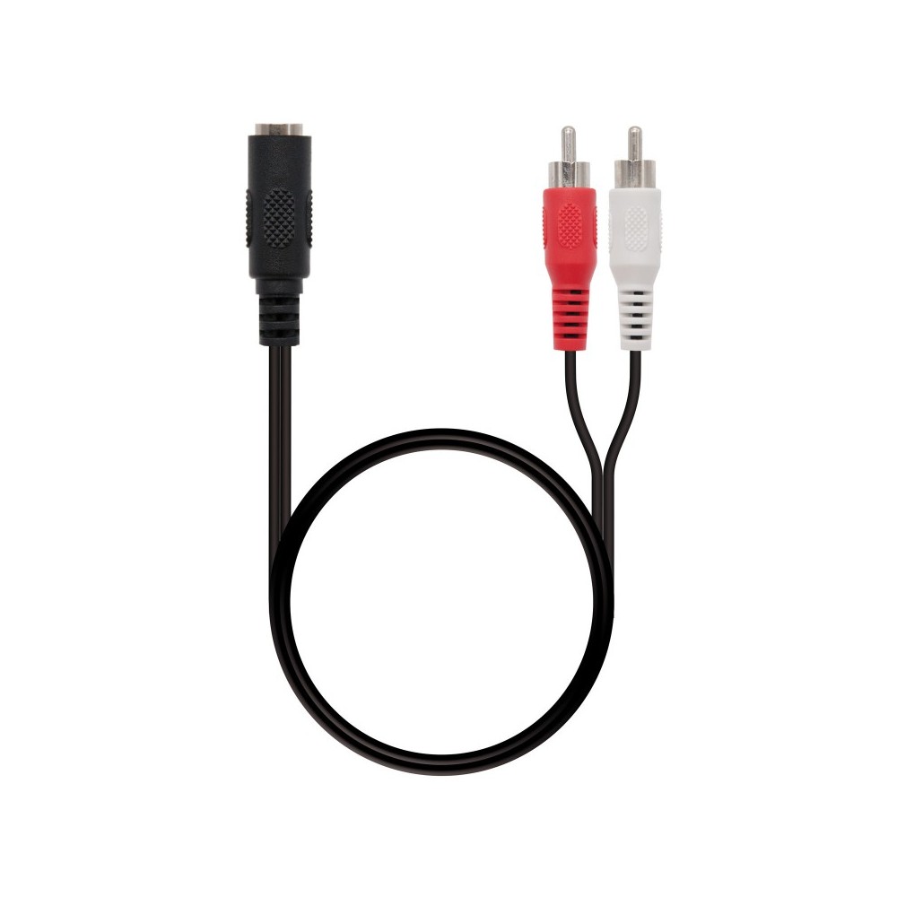 Nanocable 10.24.1301 cable de audio 1,5 m 2 x RCA 3,5mm Negro