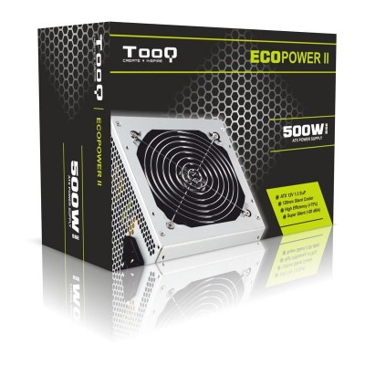 TooQ TQEP-500SSE unidad de fuente de alimentación 500 W 24-pin ATX ATX Plata