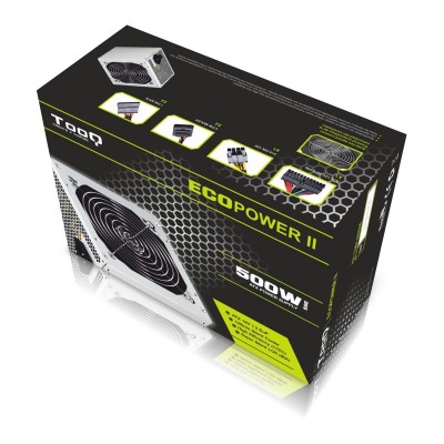 TooQ TQEP-500SSE unidad de fuente de alimentación 500 W 24-pin ATX ATX Plata