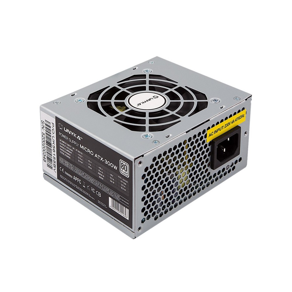 UNYKAch SFX 300W unidad de fuente de alimentación 20+4 pin ATX Plata