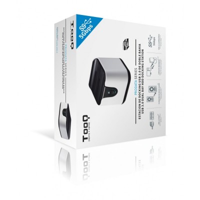 TooQ DOCK STATION SATA 2.53.5 A USB 3.0 CLONE OTB NEGRO-BLANCO