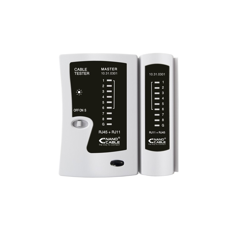 Nanocable 10.31.0301 comprobador de cables de red Gris