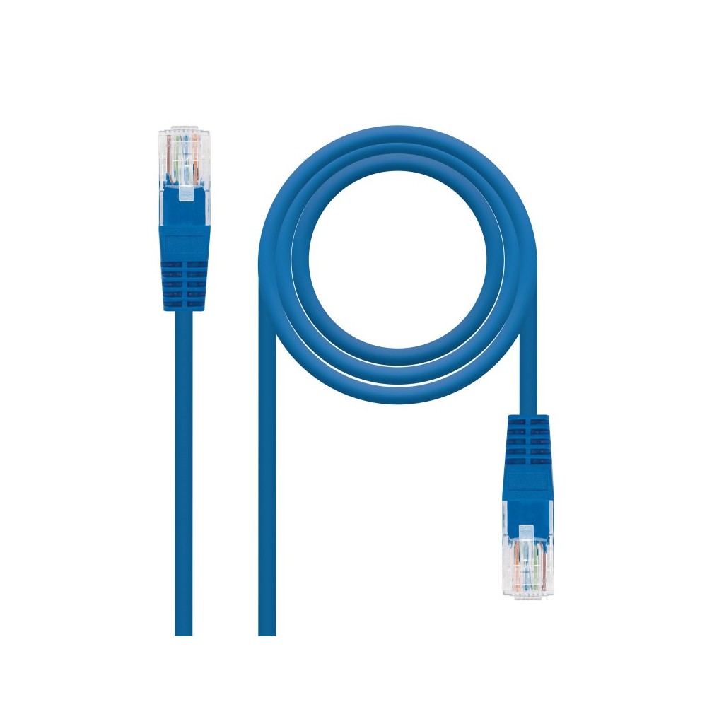 Nanocable CABLE RED LATIGUILLO RJ45 CAT.5E UTP AWG24, AZUL, 3.0 M