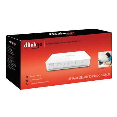 D-Link GO-SW-8GE switch No administrado Gigabit Ethernet (101001000) Blanco