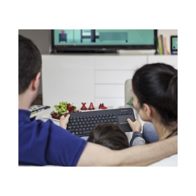 Logitech K400 Plus Tv teclado RF inalámbrico QWERTY Español Negro