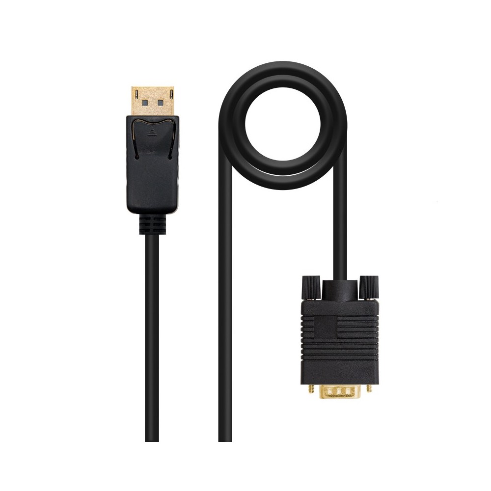 Nanocable Cable conversor DISPLAYPORT a VGA, DPM - VGAM, Negro, 2.0 M