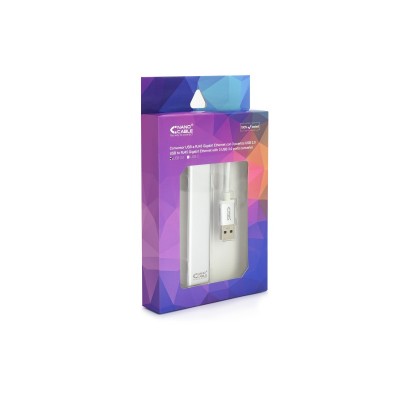 Nanocable Conversor USB 3.0 a Ethernet Gigabit + 3xUSB 3.0, Plata, 15 cm