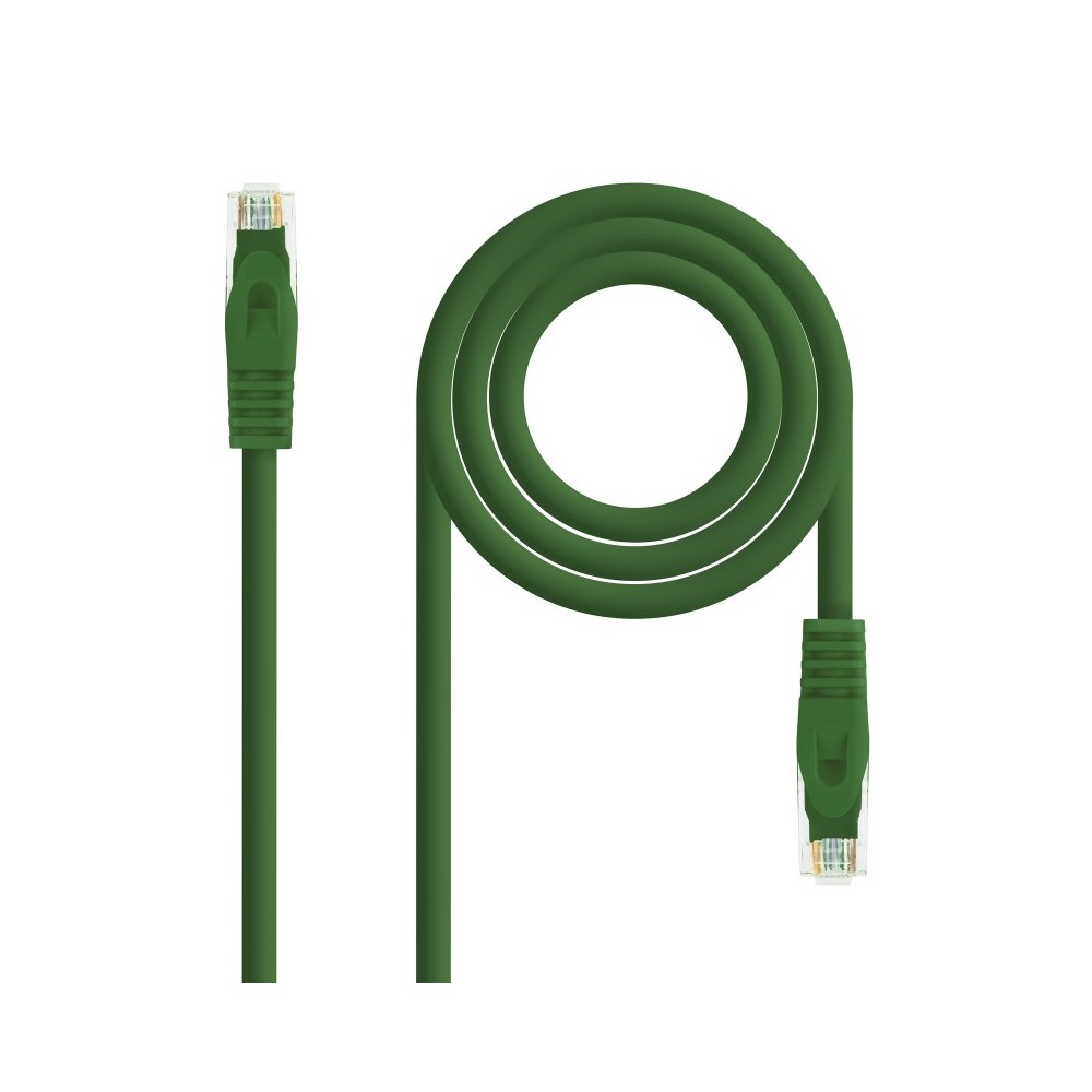 Nanocable Cable de red latiguillo RJ45 LSZH Cat.6A UTP AWG24, Verde, 0.5m