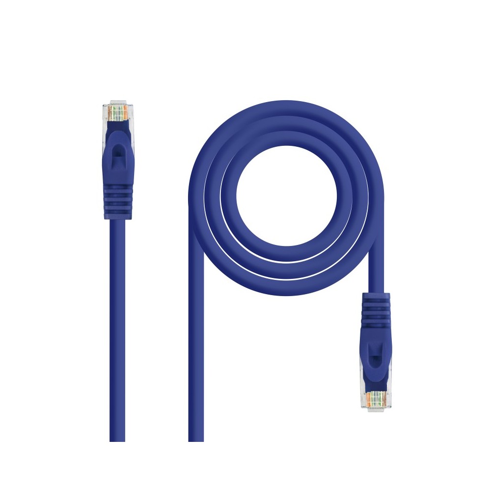 Nanocable Cable de red latiguillo RJ45 LSZH Cat.6A UTP AWG24, Azul, 3.0m