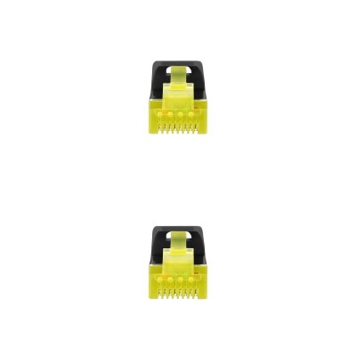 Nanocable Cable de red latiguillo RJ45 LSZH Cat.6A SFTP AWG26, Negro, 0.5m