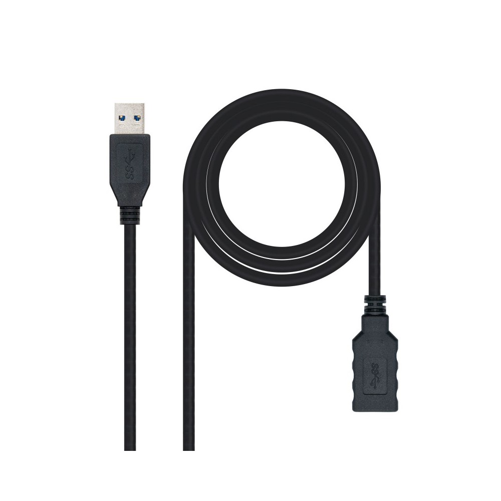 Nanocable Cable USB 3.0, Tipo AM-AH, Negro, 3.0 M