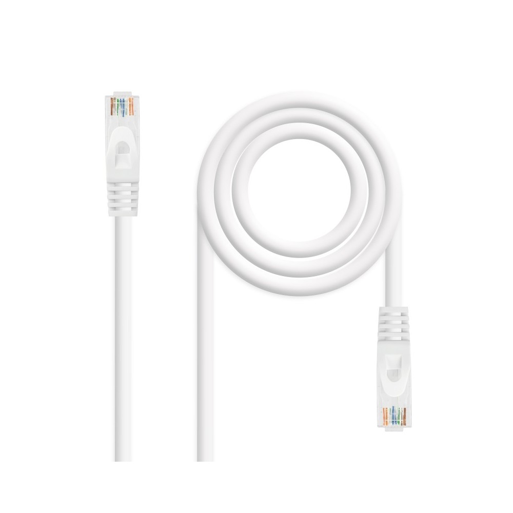 Nanocable Cable de red latiguillo RJ45 LSZH Cat.6A UTP AWG24, Blanco, 1.0m