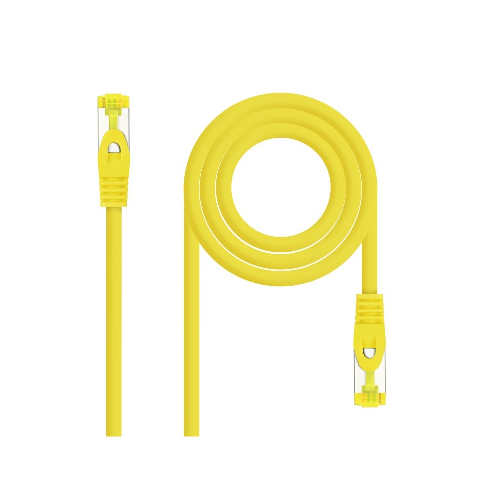 Nanocable Cable de red latiguillo RJ45 LSZH Cat.6A SFTP AWG26, Amarillo, 0.5m