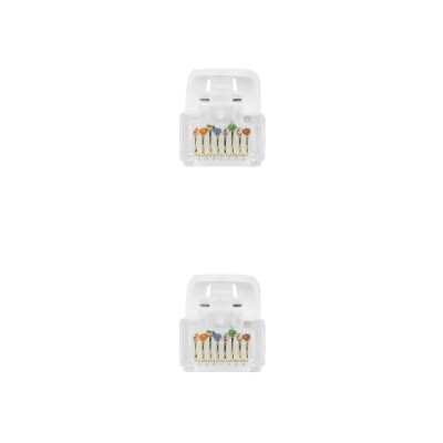 Nanocable Cable de red latiguillo RJ45 LSZH Cat.6A UTP AWG24, Blanco, 0.5m