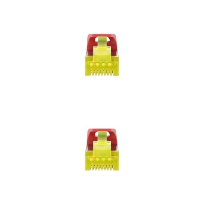 Nanocable Cable de red latiguillo RJ45 LSZH Cat.6A SFTP AWG26, Rojo, 2.0 m