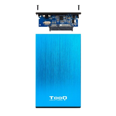 TooQ TQE-2527BL caja para disco duro externo Caja de disco duro (HDD) Negro, Azul 2.5"